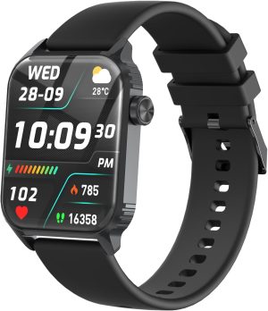 Smart Watches for Women Men, 1.83 inches HD Smartwatch with 90 Sports Modes, Heart Rate/Sleep Monitor, IP67 Waterproof, Bluetooth Call & Music Control